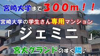 【音声字幕付き】受験生必見！宮崎大学の学生さん専用マンション「ジェミニ」のご紹介【部屋紹介】