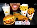 ASMR BURGER KING IMPOSSIBLE BURGER CHEESE NUGGETS FRIES TWIX SHAKE JERRY MUKBANG NO TALKING EATING