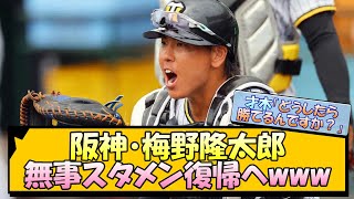 【才木さん...】阪神・梅野隆太郎 無事スタメン復帰へwww【なんJ 反応 まとめ】【プロ野球ニュース】