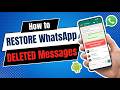 ✅ How to Restore WhatsApp Data & Deleted Messages丨How to Recover deleted WhatsApp chat