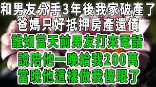 和男友分手3年後我家破產了，爸媽只好抵押房產還債，誰知當天前男友打來電話，說陪他一晚給我200萬！當晚他這樣做我傻眼了！#落日溫情#中老年幸福人生#幸福生活#中老年生活#情感故事#八枝玫瑰