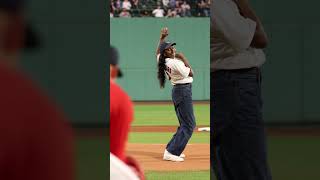 Ayo Edebiri Throws First Pitch at Fenway Park!