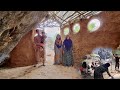 The nomadic life in the west of the wall house by nomadic women and men and its hard work...