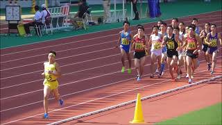 ２０１８長崎県　高総体陸上　男子１５００ｍ決勝