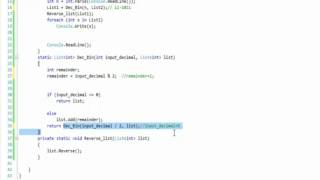Denary to Binary conversion (recursion c#)