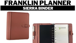 Franklin Planner Sierra Simulated Leather Strap Binder - Desert Rose