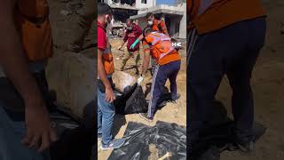 Palestinian civil defence teams find 62 decomposed bodies in mass grave at al-Shifa Hospital