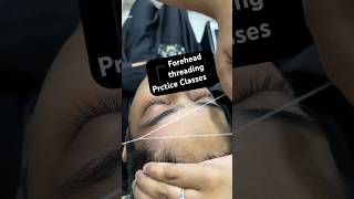 Forehead threading tutorials for beginners.students practice work.forehead kese banaye #students