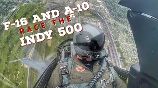 Indy 500 Flyover - F-16 & A-10 Race the 2019 Indy 500 - Cockpit View & Audio