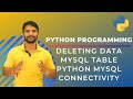 Deleting MySQL Data Thorough Python Code | Python MySQL Connectivity | In Hindi