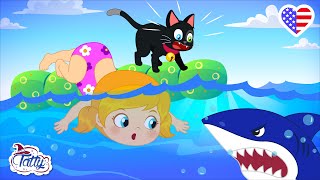 🏖  An Adventurous Day at the Beach ⛱  Cartoons with Sharks