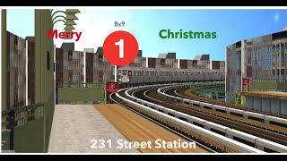 Christmas Special! OpenBVE/Roblox: Bx9\u0026 1 Trains at 231 Street Station