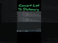 Create Dictionary from Parallel List #python #programminglanguage #pythontutorial