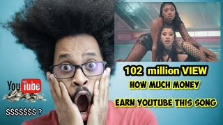 102 million viewWAP feat. Megan Thee Stallion [Official Music Video how much money earn YouTube