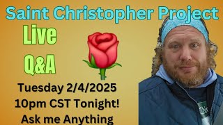 Saint Christopher Project NFP is live! Join me tonight 10pm!! Ask me anything