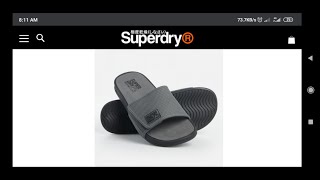 SUPERDRY-Premium Crewe Sliders with Velcro Fastening Rs:3599