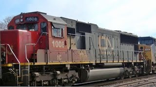 Illinois Central CN SD70 Trailing on CSX Train 4K UHD