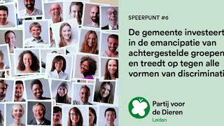 Partij voor de Dieren Leiden - Speerpunten