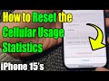 iPhone 15/15 Pro Max: How to Reset the Cellular Usage Statistics