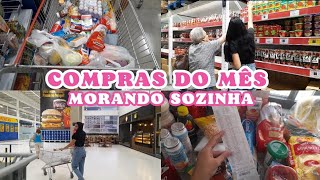 COMPRAS DO MÊS MORANDO SOZINHA| Quanto gastei? 🏡💗