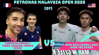 Christo POPOV / Toma Junior POPOV (FRA) vs MAN Wei Chong / Kai Wun TEE | Petronas Malaysia Open 2025