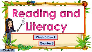 MATATAG READING AND LITERACY GRADE 1 WEEK 5 DAY 1 QUARTER 3