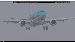 PMDG 737-800 approach LOWI RW08 manual landing