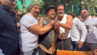 Legendary actor Dharmendra ji celebrates his birthday with Sunny and Bobby Deol.