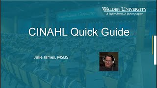 CINAHL Quick Guide at Walden Library