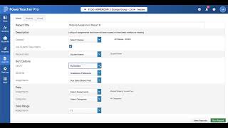 Missing Assignment Report (Elem Focus)
