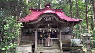 常陸太田市 武生神社【茨城県一人旅】赤い山門 仁王像 龍の彫刻 朱の鮮やかな本殿 天然記念物推定樹齢800年の太郎杉 とても素敵な鐘の音