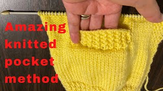 Knitted Pocket Techniques!for any kind sweater