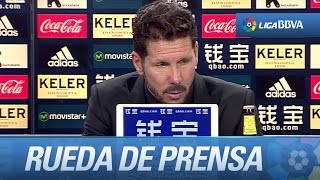 Rueda de prensa de Simeone tras el Real Sociedad (0-2) Atlético de Madrid