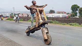 Riding Handmade Scooters in Congo