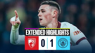 EXTENDED HIGHLIGHTS | Bournemouth 0-1 Man City | Foden's goal wins the match!