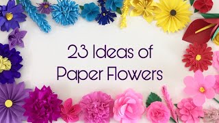 23 EASY IDEAS OF SMALL PAPER FLOWERS