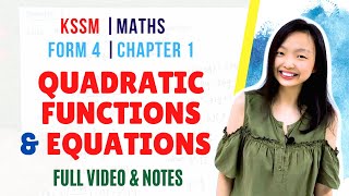 Form 4 Maths Chapter 1 : Quadratic Functions and Equations in One Variable