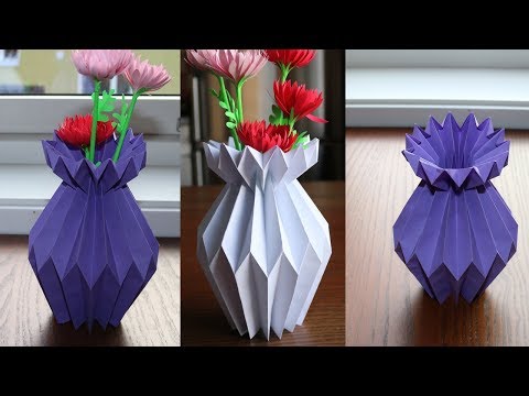 How To Make A Paper Flower Vase - DIY Simple Paper Craft How To Make A Paper Flower Vase - DIY Simple Paper Craft