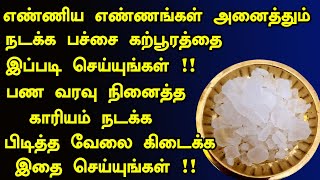 எண்ணிய எண்ணங்கள் அனைத்தும் நடக்க பச்சை கற்பூரத்தை இப்படி செய்யுங்கள் - spiritual secrets