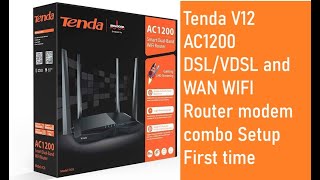 Tenda V12 AC1200 Dualband Wi Fi Gigabit VDSL ADSL Modem Router