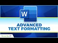 Advanced Text Formatting in Microsoft Word 2021/365