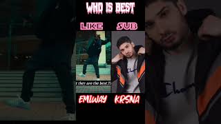 WHO IS BEST EMIWAY OR KRSNA PART 7 #shorts