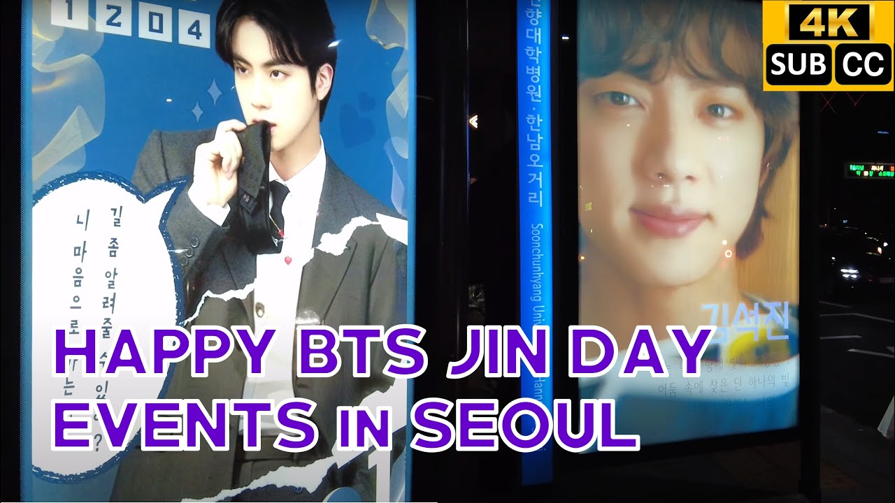 Happy BTS Jin Day Events In Seoul | HYBE+Jimin’s Apartment+Cafe, Etc ...