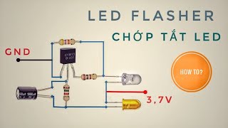 LED đơn chớp tắt theo LED RGB với C1815 | Single LED flashes off according to RGB led