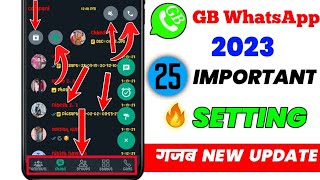 GB Whatsapp Hidden 25 Important Settings & Futures 2023 || How To Hidden Futures In Hindi