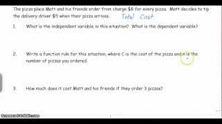 Algebra 1 Function Rules