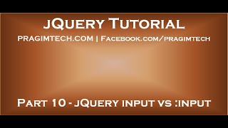 jQuery input vs input
