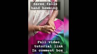 saree falls hemming tutorial #01 #arn money #handmade #pattusarees #hemming