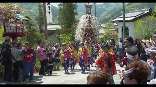 2018 04 21 小鹿野春まつり 小鹿神社への曳上げ　 腰之根笠鉾・新原笠鉾 その１