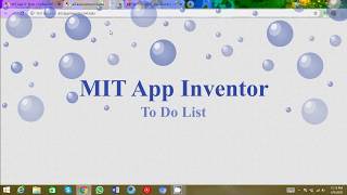 MIT App Inventor - To Do List